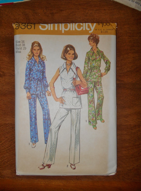 Vintage '71 Simplicity Sewing Pattern 9361 Misses' | Etsy