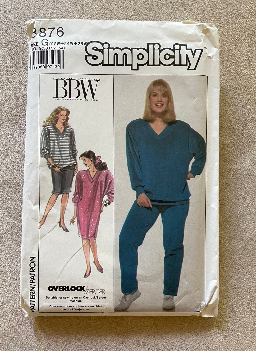 granny bbw sharon Vintage 1988 Simplicity BBW Sewing Pattern 8876 Women's Easy to Sew  Pullover Dress or Top & Pull-on Pants and Skirt Size 22 24 26 UNCUT FF -  Etsy Denmark