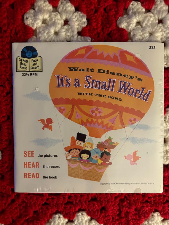 Vintage 1968 Walt Disney's It's A Small World With the Song Read