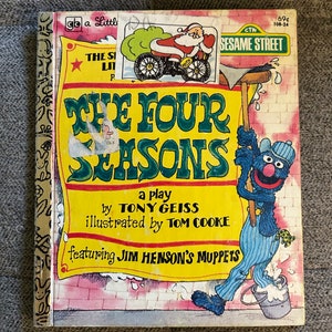 Vintage 1980 The Four Seasons featuring Jim Henson&#39;s Muppets Sesame Street Little Golden Book Children&#39;s Book