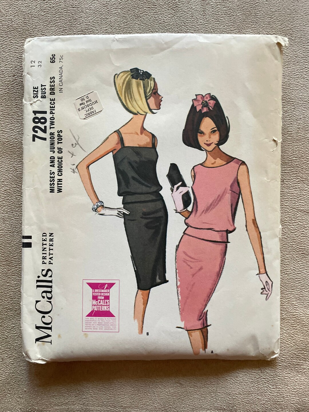Vintage 1964 Mccall's Sewing Pattern 7281 Misses' Etsy