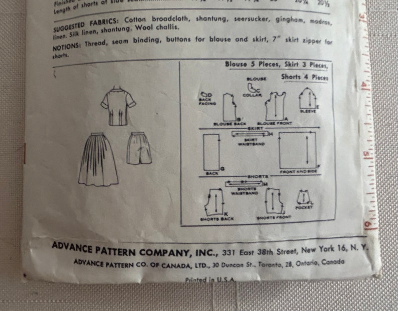 Vintage 1960's Sew-easy by Advance Sewing Pattern 2953 Misses’ Blouse ...