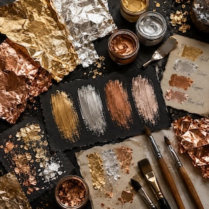 2500+ Metallic Texture Brushes for Procreate | Chrome, Foil, Gold, Silver & Metal Effects image 3
