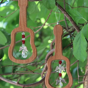 Guitar Birth Stone Suncatcher January-May Birthday; Gift for Musicians; Valentine Birthday Mother&#39;s Day In memory of Music Ornament Trinket