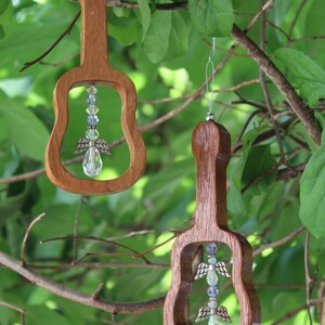 Guitar Birth Stone Suncatcher June-December; Birthday Gift for Musicians; In memory of Keepsake; Valentine Mother&#39;s Day Anytime Music Gift