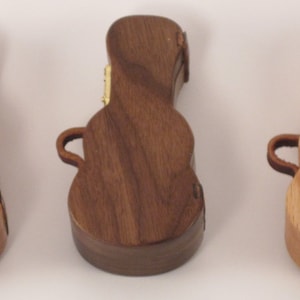 Guitar Pick Case; Handcrafted Wooden Banjo Mandolin Pick Box; Dobro Pick & Slide Holder image 9