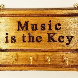 Key Holder; Music is the Key/FOB Holder; Key Rack; Gift for Musician; Gift for Singer; Birthday Valentine Anniversary Anytime Music Gift