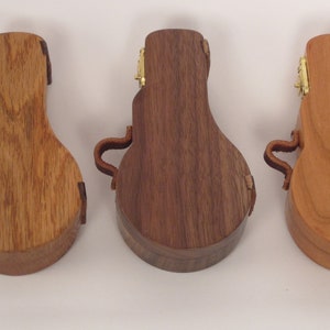 Guitar Pick Case; Handcrafted Wooden Banjo Mandolin Pick Box; Dobro Pick & Slide Holder image 8