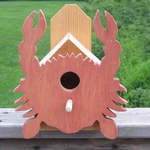 Mermaid, Lobster, Crab Bass Bird House Bird House for small songbirds Seaside Decor Any Occasion Gift Father's Day Gift Fisherman Gift crab