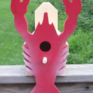 Mermaid, Lobster, Crab Bass Bird House Bird House for small songbirds Seaside Decor Any Occasion Gift Father's Day Gift Fisherman Gift lobster