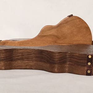 Guitar Pick Case; Handcrafted Wooden Banjo Mandolin Pick Box; Dobro Pick & Slide Holder image 3
