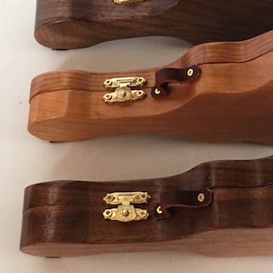 Guitar Pick Case; Handcrafted Wooden Banjo Mandolin Pick Box; Dobro Pick & Slide Holder image 4
