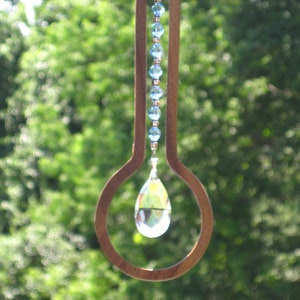 Banjo Crystal Birthstone Sun Catcher; Banjo Hanging Window/Patio Decoration; Musician Birthday Bluegrass Music Teacher Anytime Banjo Gift