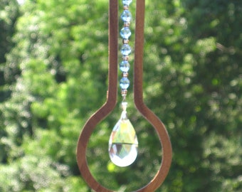 Banjo Crystal Birthstone Sun Catcher; Banjo Hanging Window/Patio Decoration; Gifts for Musician; Anniversary Gift Birthday Any Occasion Gift