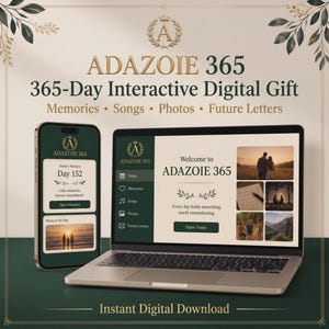 Interactive Digital Memory Journal, 365 Day Keepsake, Couples Gift (Digital Download)