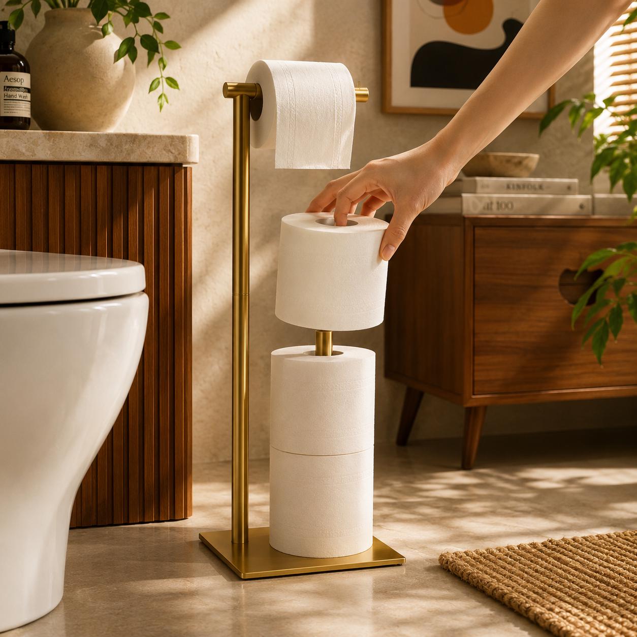 真鍮 トイレット ペーパー ホルダー