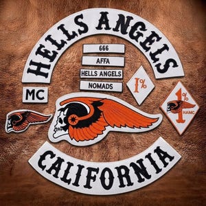 Hells Angels MC California Nomads Biker Patch Set, Embroidered Club Back Patch, Iron on