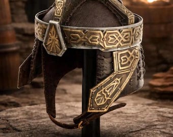 Réplica del casco de Gimli inspirada en el Señor de los Anillos para cosplay