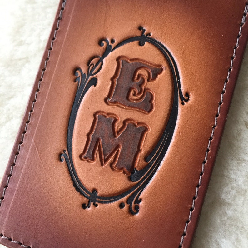Leather Luggage Tag Customized with Initials or Monogram Etsy