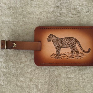 Leopard Print Leather Luggage Tag – Havre de Luxe