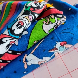 Pinky and the Brain Animaniacs Quilting Cotton Scrap Pack