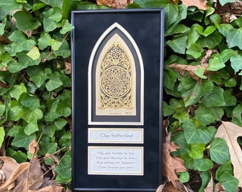 Personalized Celtic House Blessing - Hand Painted Cast Paper | Aesthetic wall décor | Irish Scottish Realtor First Home Housewarming Gift |