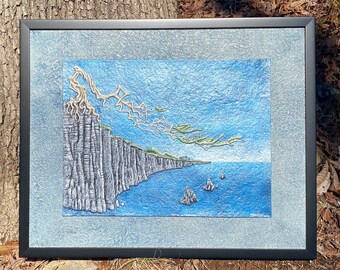 Scotch on the Rocks - Cast Paper Kevin Dyer - Scots Pine Scotland Landscape Cliffs Highlands Ocean Seaside Windswept Aesthetic Wall Decor