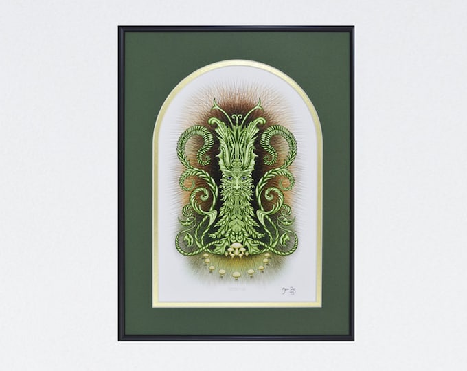 Green Man - Framed Digital Print - 12" x 16"