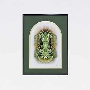 Green Man - Framed Digital Print - 11&quot; x 14&quot; -  Irish Celtic Pagan Ostara Jack in the Green Dionysus