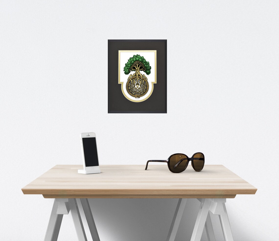 Ouroboros Tree Framed Digital Art Print 8 x 10 | Etsy