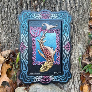 The Salmon of Knowledge - Cast Paper - Celtic art - Irish art - Gaelic - Ireland - Wisdom - bradán feasa - Irish Mythology