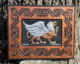 Gryphon - Cast Paper Kevin Dyer - Fantasy Heraldry Griffin Griffon legendary creature mythical folklore lion Celtic Irish Scottish Welsh