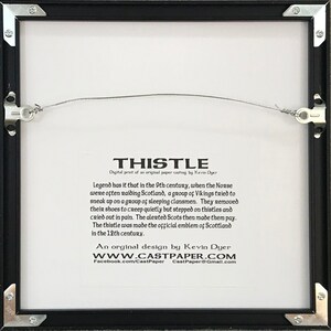 Thistle Framed Digital Print 10 x 10 Scotland, Highland, Scottish Celtic Gift image 5