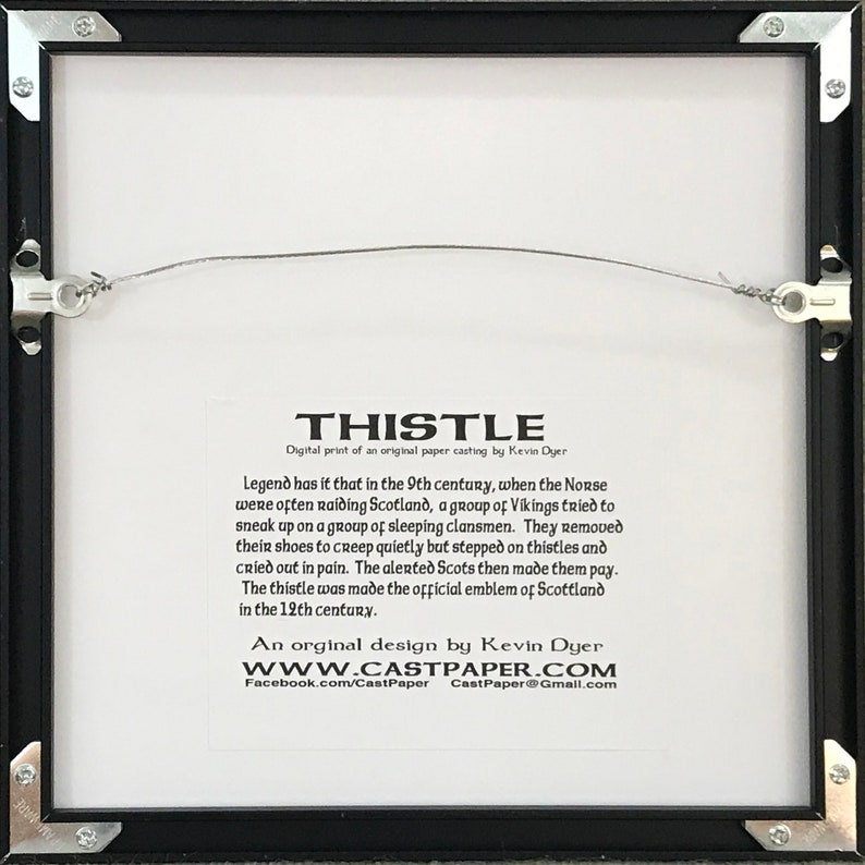 Thistle Framed Digital Print 10 x 10 Scotland, Highland, Scottish Celtic Gift image 5