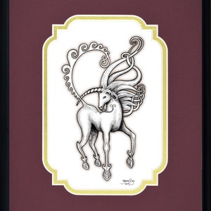 Unicorn Framed Digital Art Print Fantasy 8 x 10 image 4