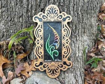 Celtic Bloom - Kevin Dyer Cast Paper - Scottish Irish Welsh Norse Revival Surreal Floral Colorful Wall Hanging Decor 3D Dimensional Rainbow