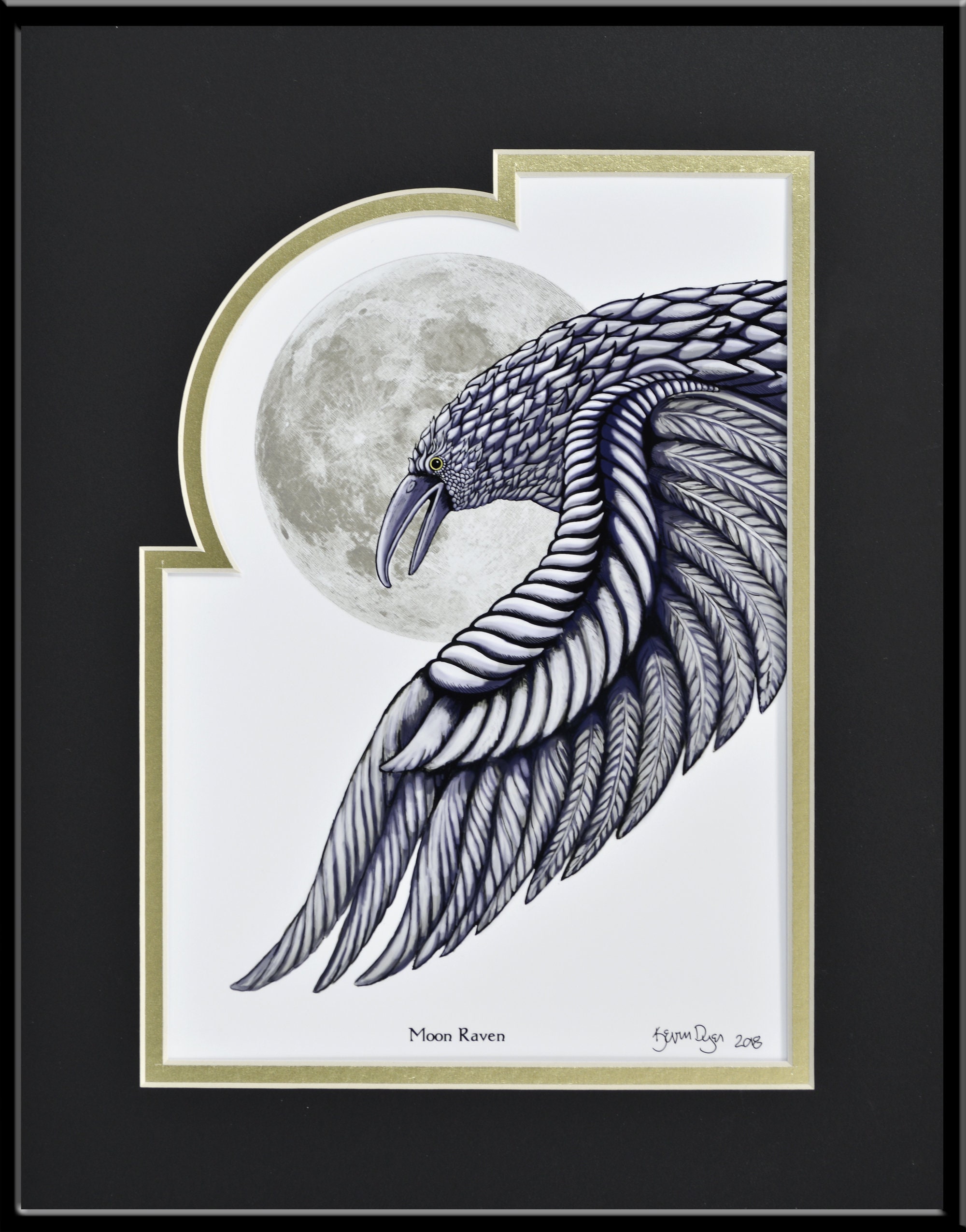 Moon Raven Frames Digital Print 11 x 14