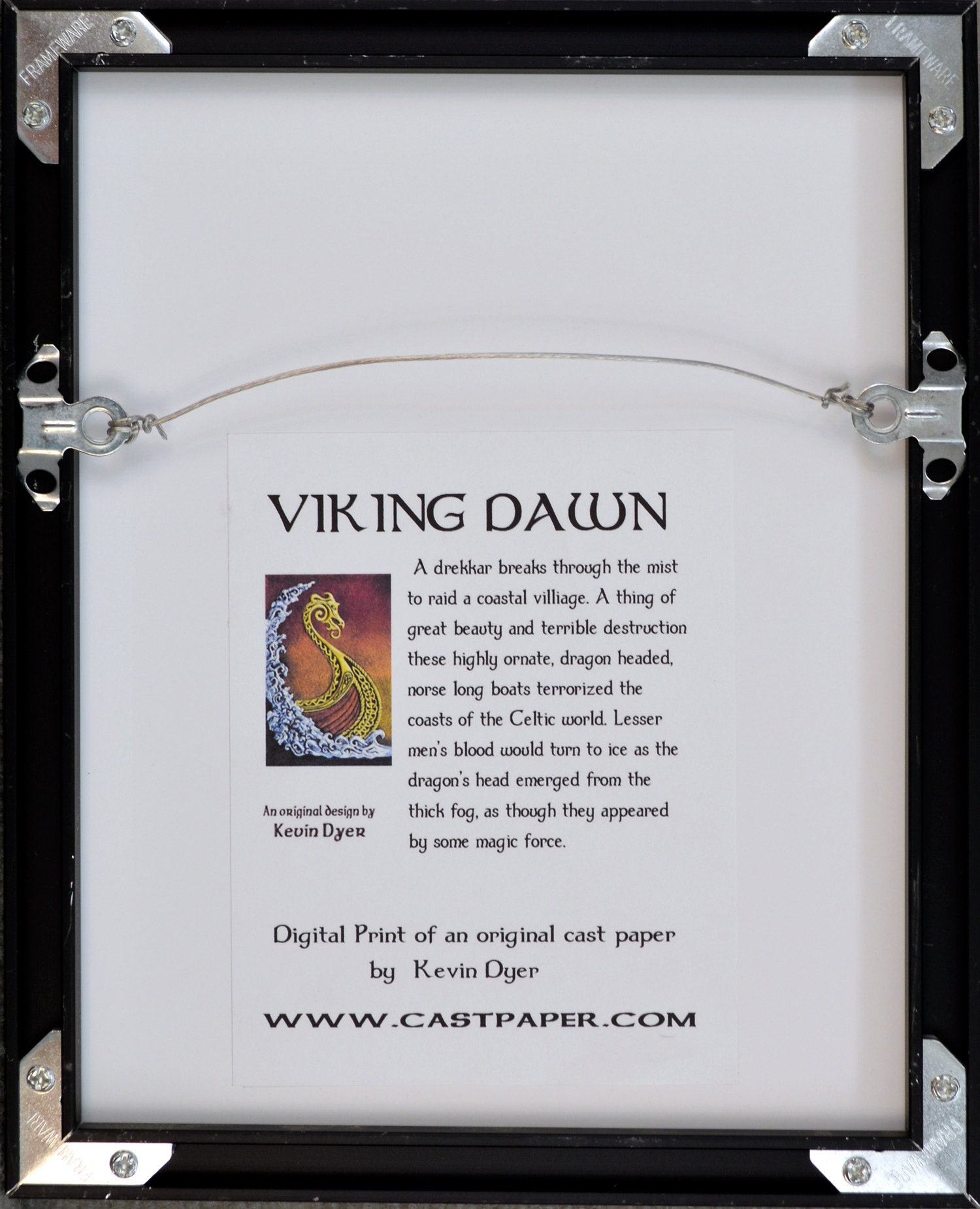 Viking Dawn Framed Digital Art Print 8 x 10