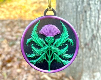 Scottish Thistle Ornament - Christmas - Scotland -Celtic - 3d Printed