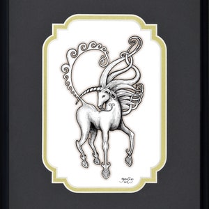 Unicorn Framed Digital Art Print Fantasy 8 x 10 image 3