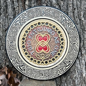 Marriage Blessing - Hand Painted Cast Paper | Irish Celtic Wedding Anniversary Valentine&#39;s Gift | Aesthetic Wall Décor