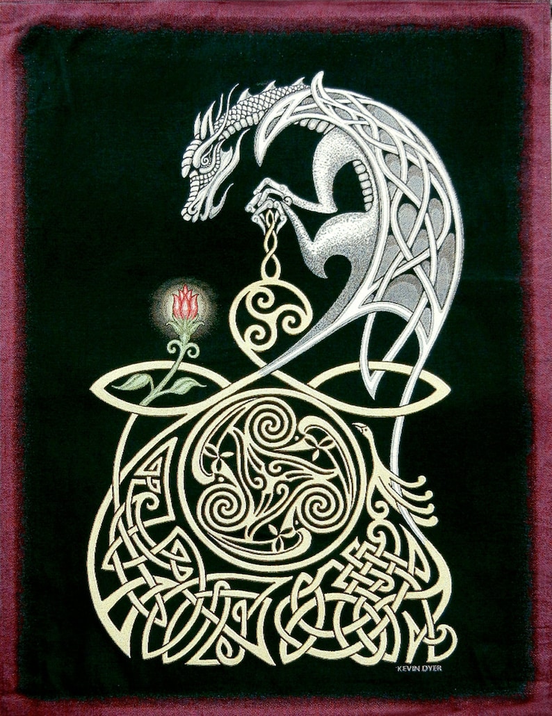 Celtic Dragon Tapestry image 1