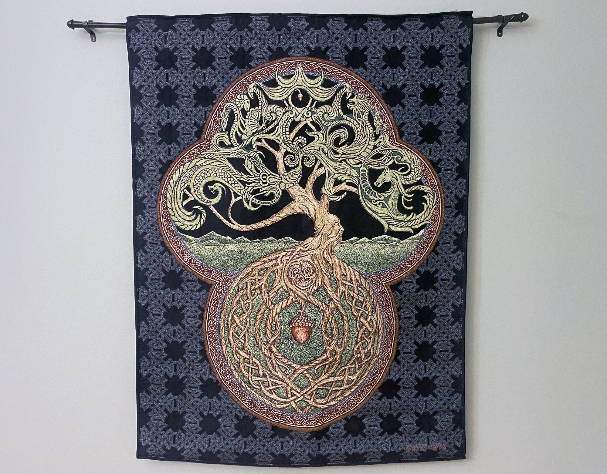 Celtic Tree of Life 25 x 35 Jacquard Heirloom Tapestry