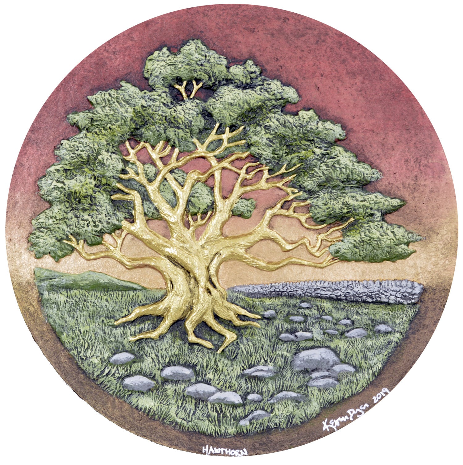 Hawthorn Cast Paper Celtic Zodiac Irish Countryside May Tree