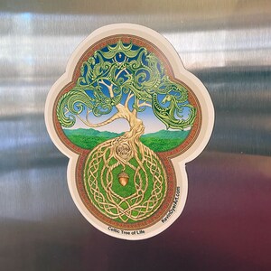 Celtic Tree of Life Die-Cut Magnet Irish Scottish Yggdrasil gift image 2