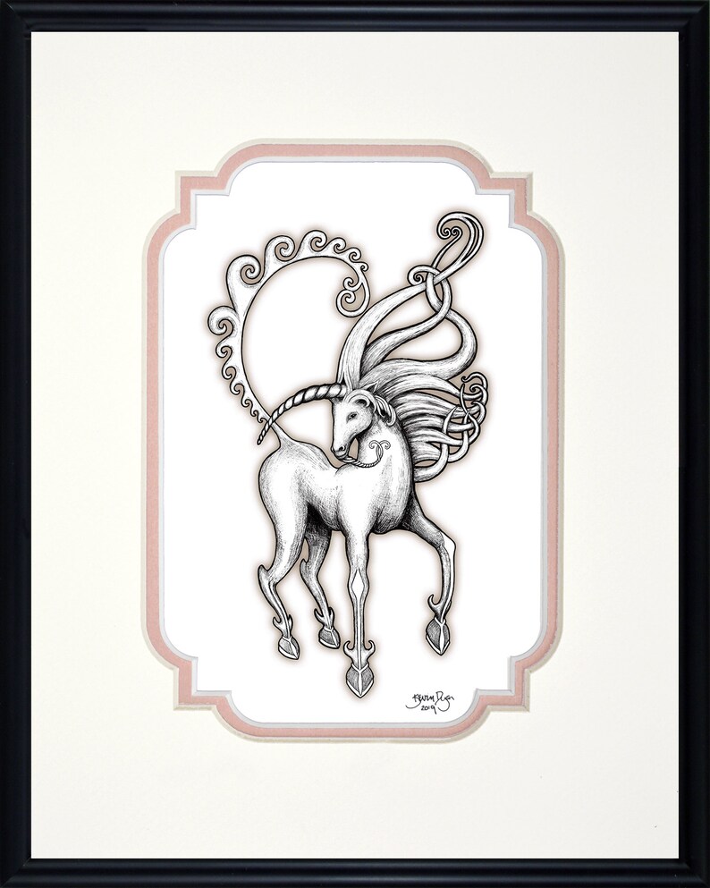 Unicorn Framed Digital Art Print Fantasy 8 x 10 image 7