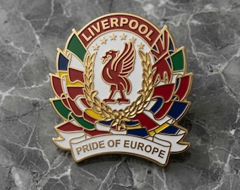 Liverpool FC emaille badge | Trots van Europa verzamelobject (28 mm)
