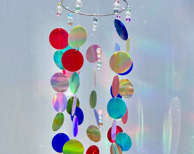 Rainbow Suncatcher, Crystal Suncatcher, Iridescent, Holographic