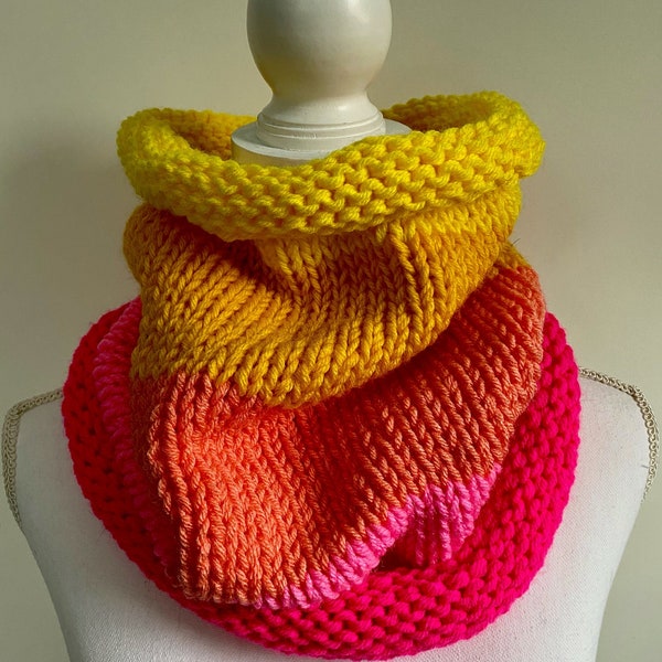 Colour Block Scarf Etsy