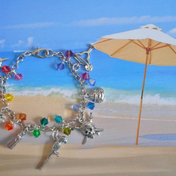 margaritaville jimmy buffett parrothead tropical margarita rainbow swarovski crystal bracelet